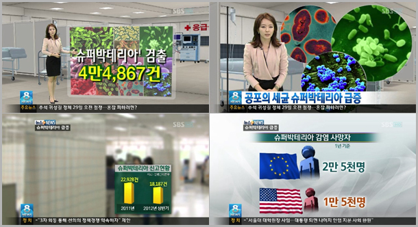 한국 100대 병원 슈퍼박테리아 4만5000건 발생